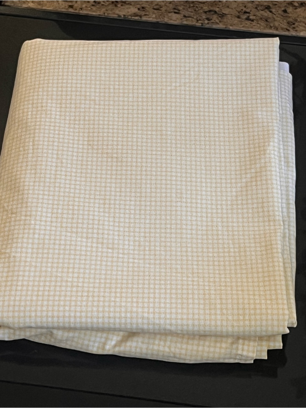 Wamsutta yellow Waffle Weave Bedding Sheet - Soft Textured Comfort Sz Queen